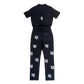 Smiley Flower Coveralls - Black