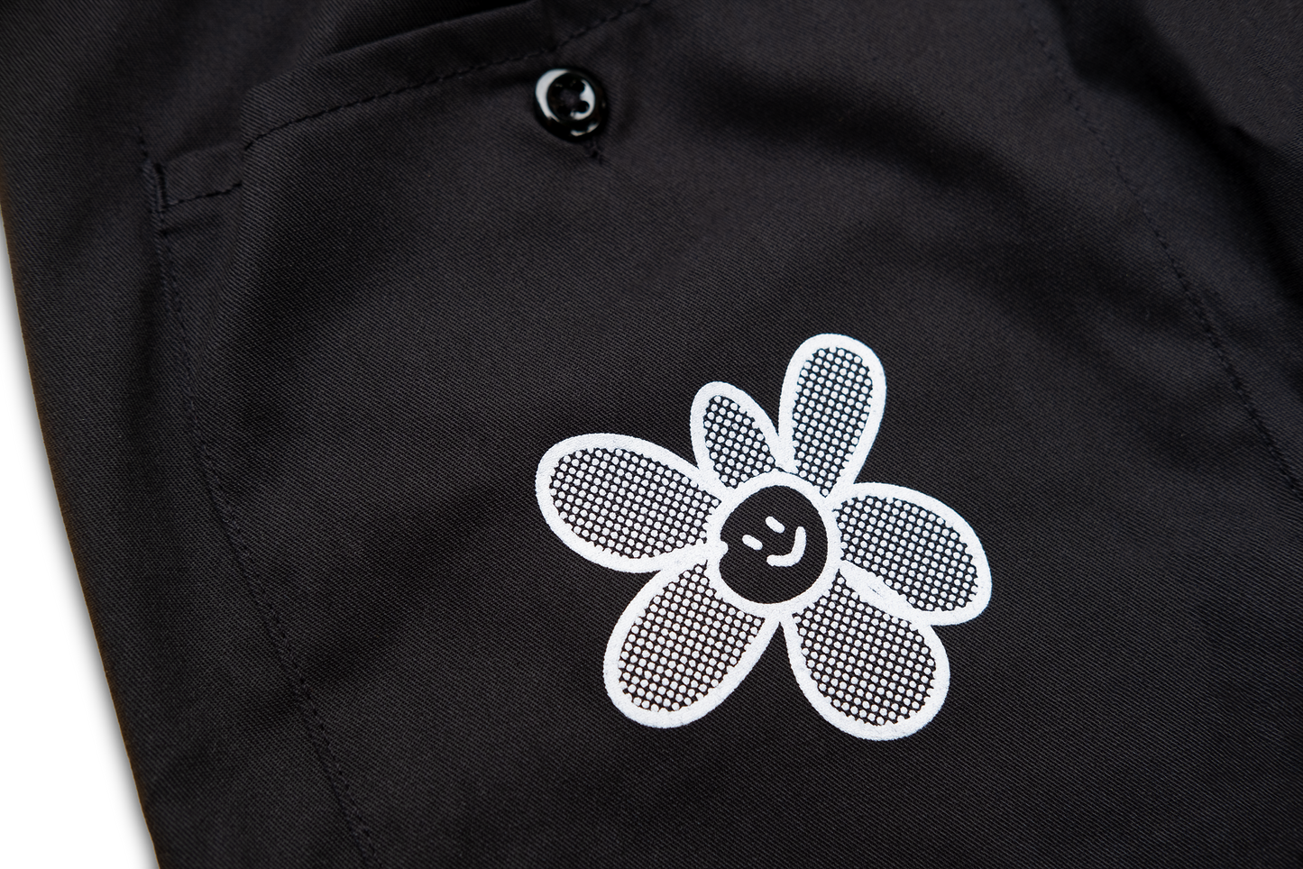 Smiley Flower Coveralls - Black