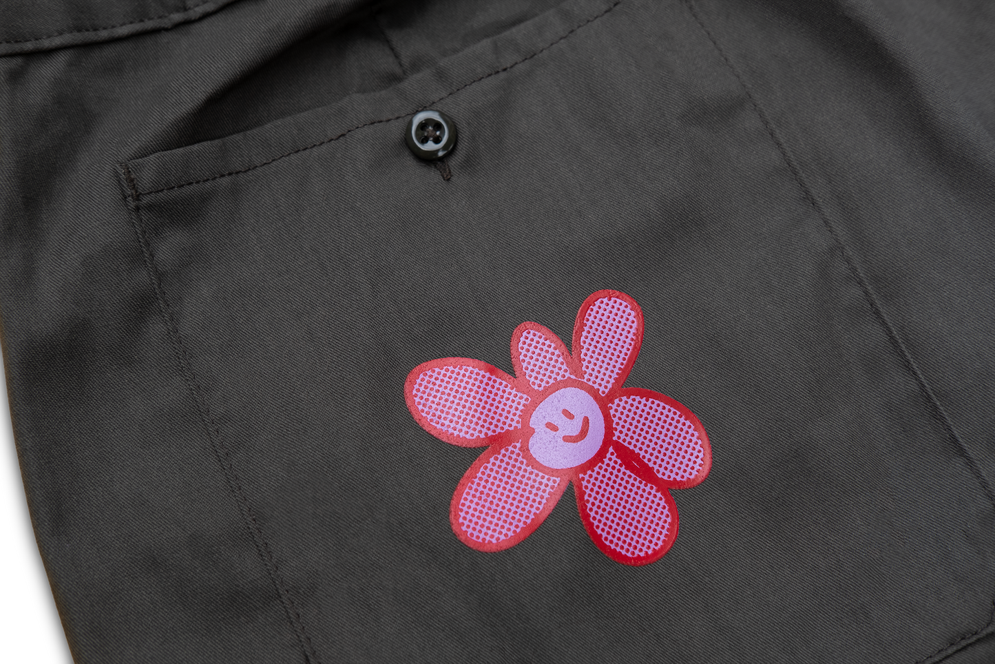 Smiley Flower Coveralls - Green