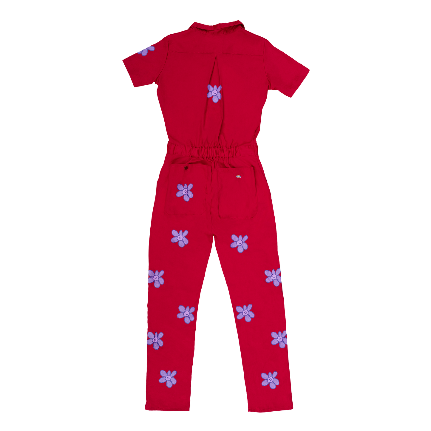 Smiley Flower Coveralls - Red