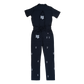 Tiny Flower Coveralls - Black