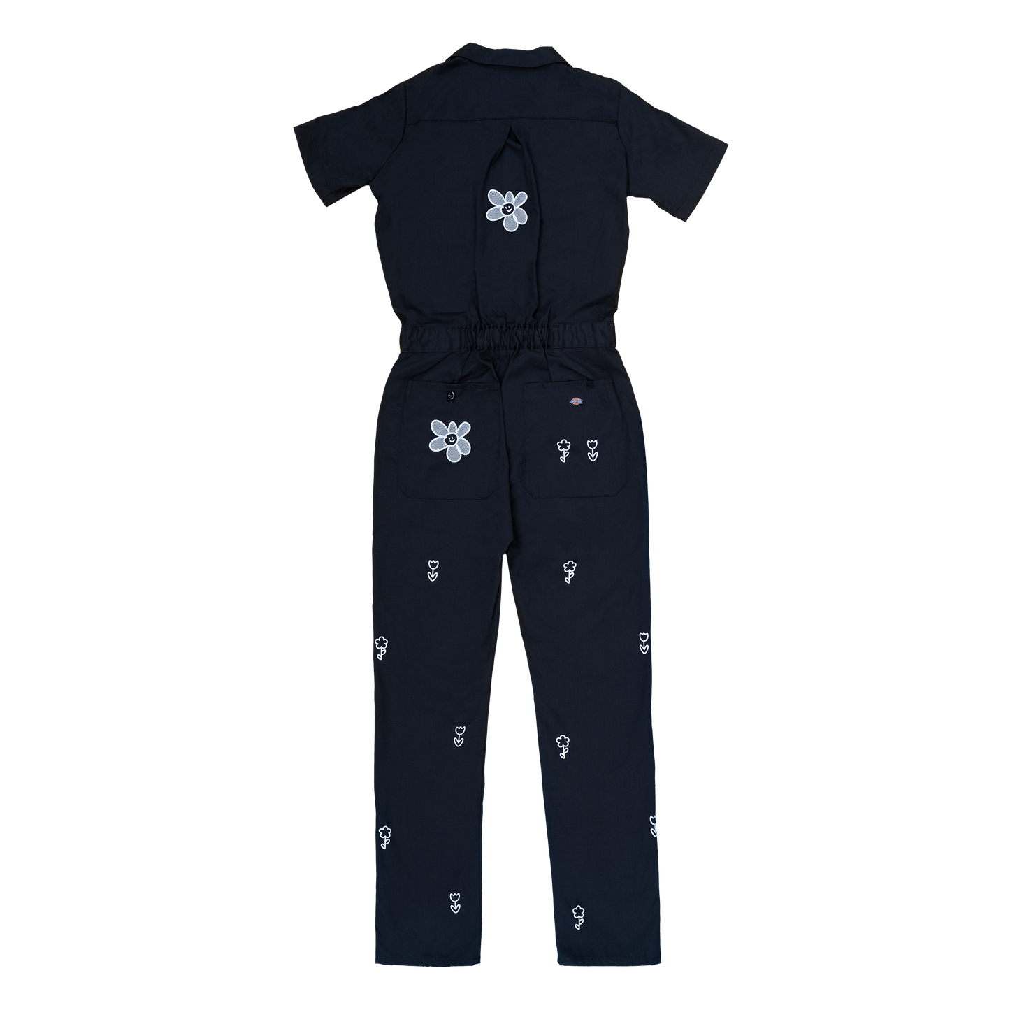 Tiny Flower Coveralls - Black