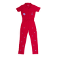 Tiny Flower Coveralls - Red