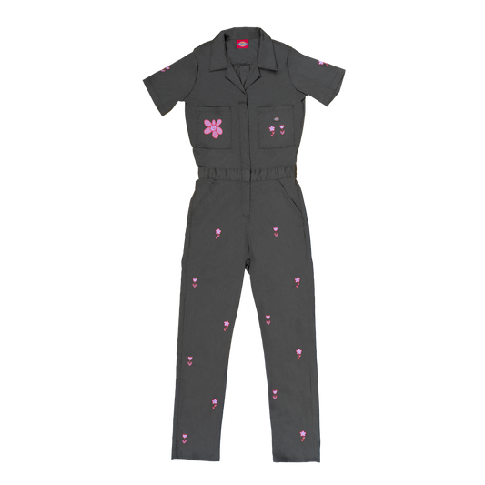 Tiny Flower Coveralls - Green