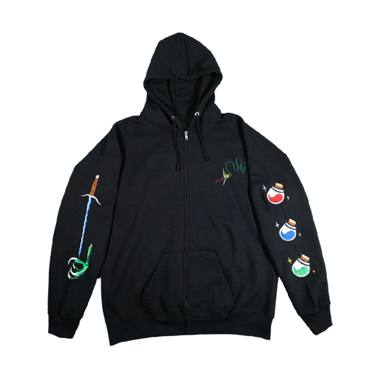 Ranger Zip-up Hoodie - Black